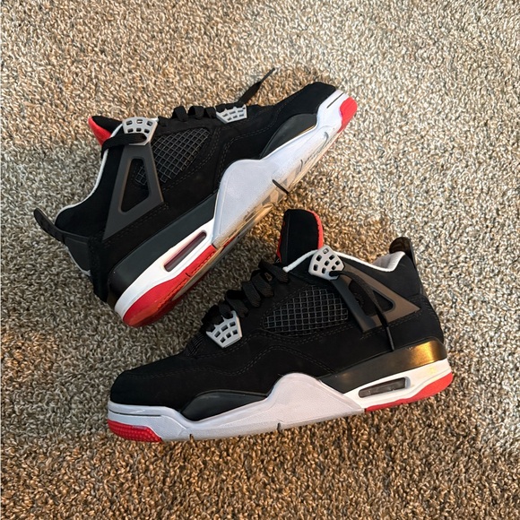 New Nike Air Jordan Retro 4 Bred OG 2019 Size 8 Authentic Basketball Black